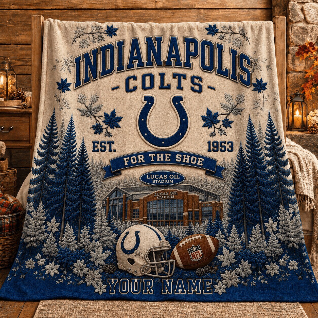 Indianapolis Colts National Football League Lucas Oil Stadium Fleece Blanket