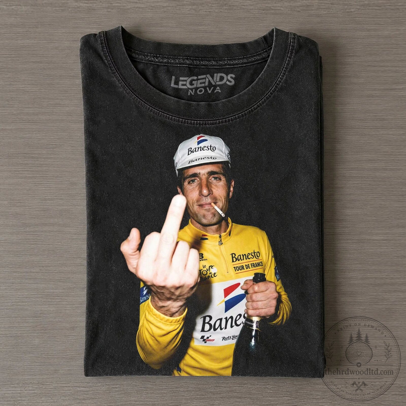 Miguel Indurain Banesto Tour de France Cycling Legend T-Shirt