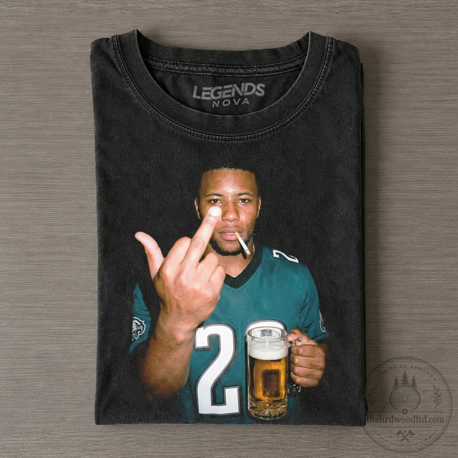 Saquon Barkley Middle Finger Philadelphia Eagles Football T-Shirt