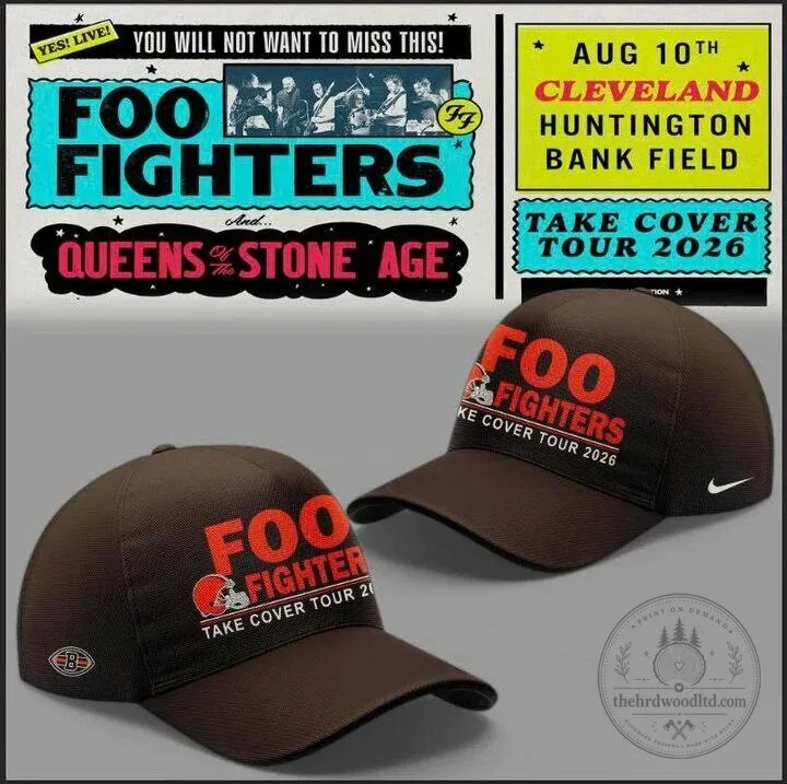 Foo Fighters Cleveland Browns Shirt Take Cover Tour 2026 Concert T-Shirt 8 Foo Fighters Cleveland Browns Shirt Take Cover Tour 2026 Concert T-Shirt