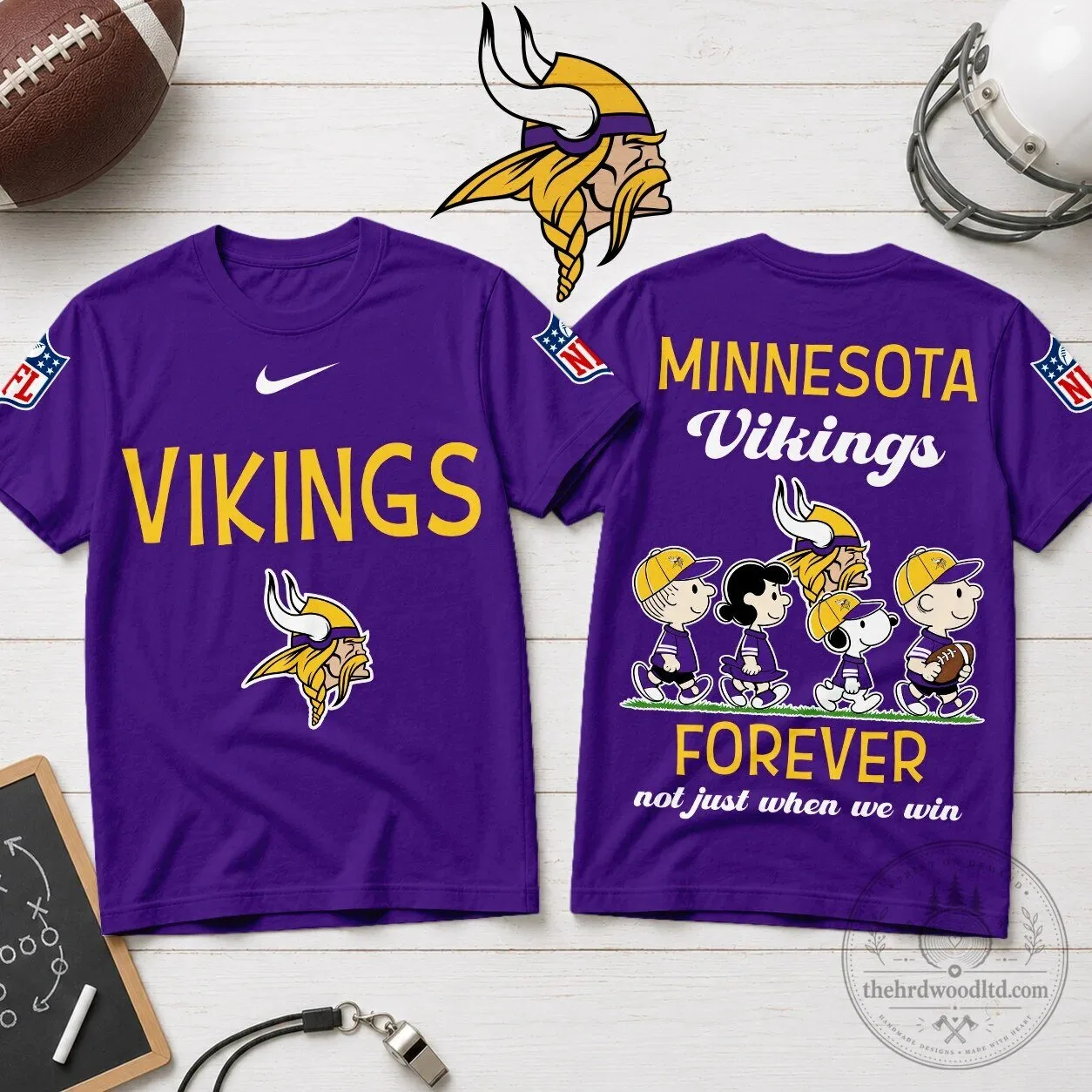 Minnesota Vikings Football Peanuts Snoopy Forever Fan T-Shirt