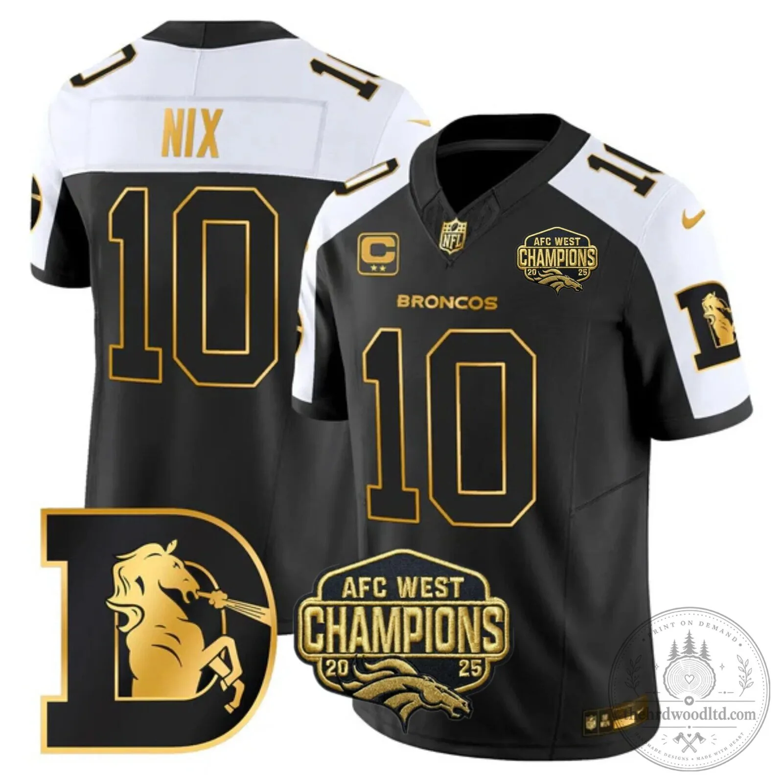 AFC West Champions Denver Broncos John Elway Number 7 Black Football Jersey 38 AFC West Champions Denver Broncos John Elway Number 7 Black Football Jersey