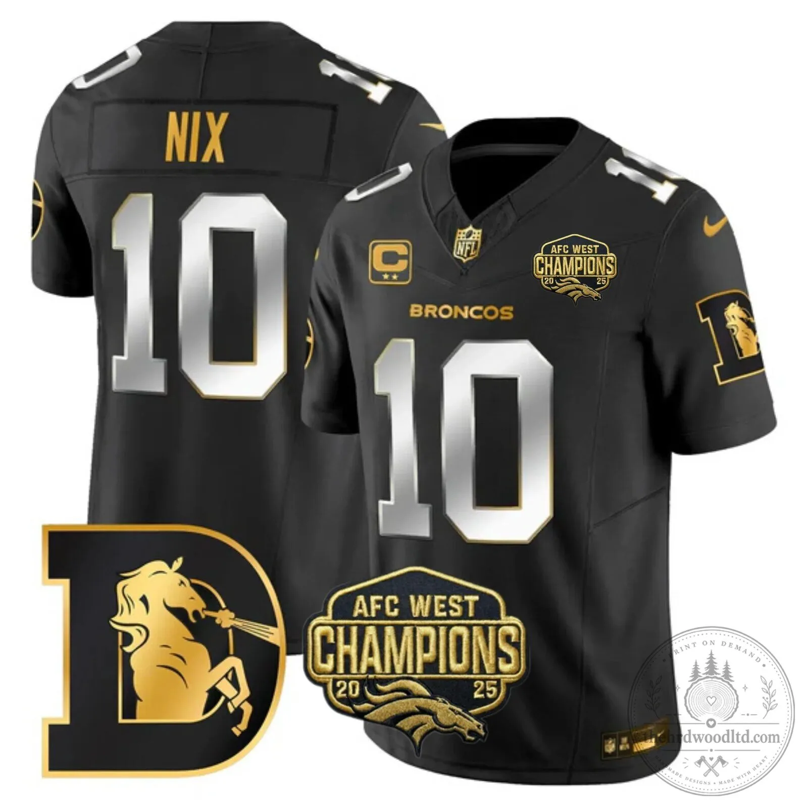 AFC West Champions Denver Broncos John Elway Number 7 Black Football Jersey 39 AFC West Champions Denver Broncos John Elway Number 7 Black Football Jersey