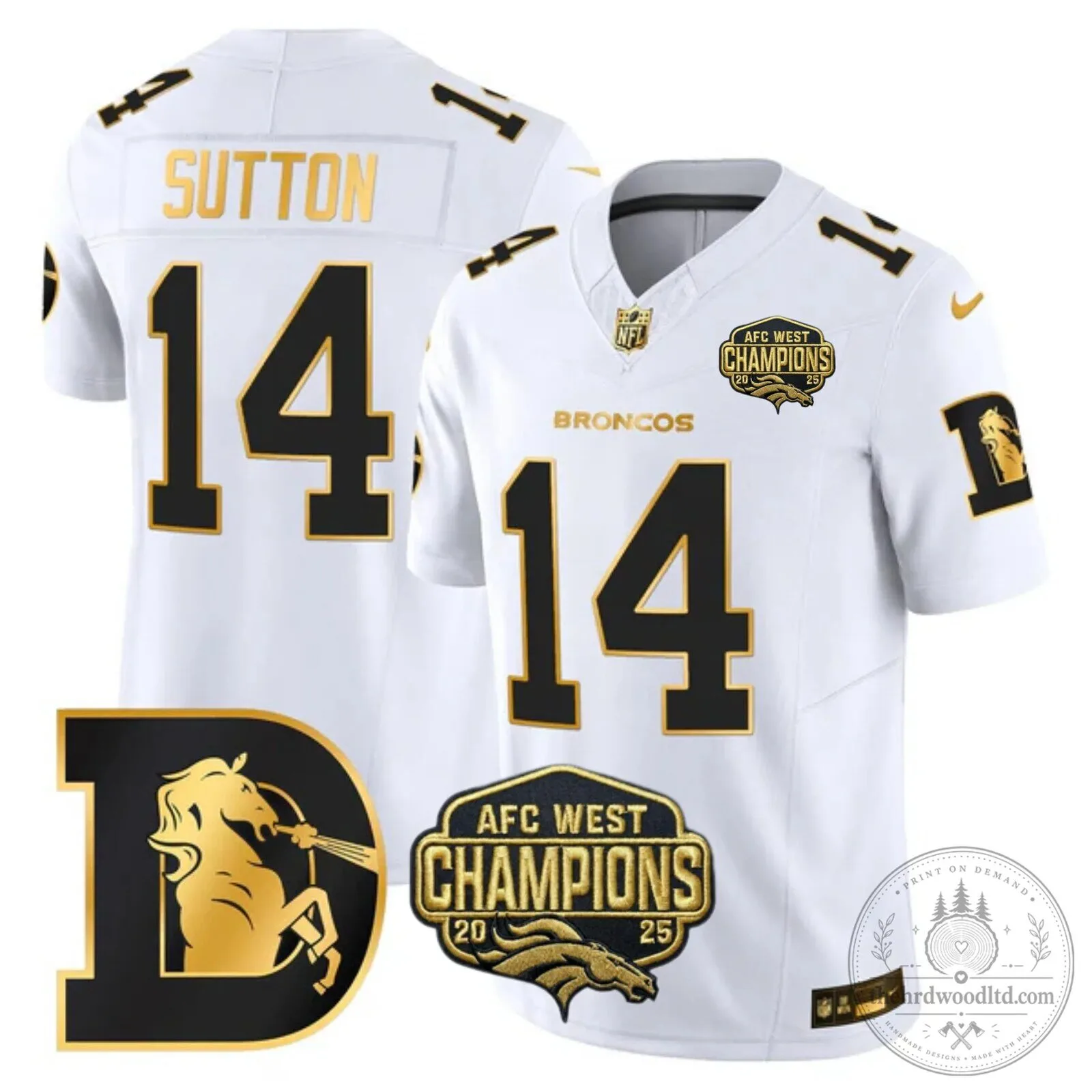 AFC West Champions Denver Broncos John Elway Number 7 Black Football Jersey 40 AFC West Champions Denver Broncos John Elway Number 7 Black Football Jersey