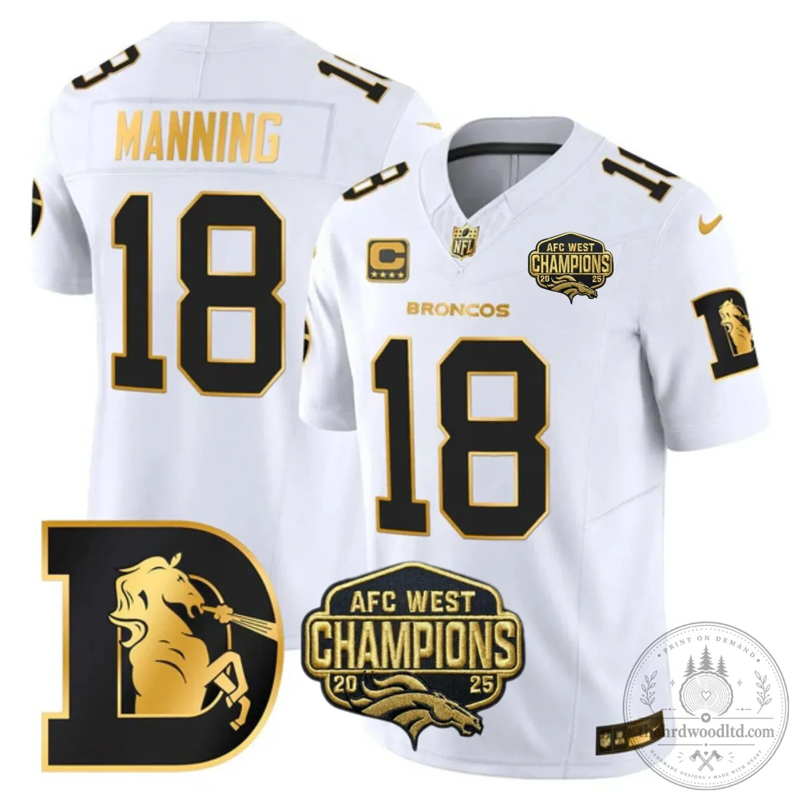 AFC West Champions Denver Broncos John Elway Number 7 Black Football Jersey 52 AFC West Champions Denver Broncos John Elway Number 7 Black Football Jersey