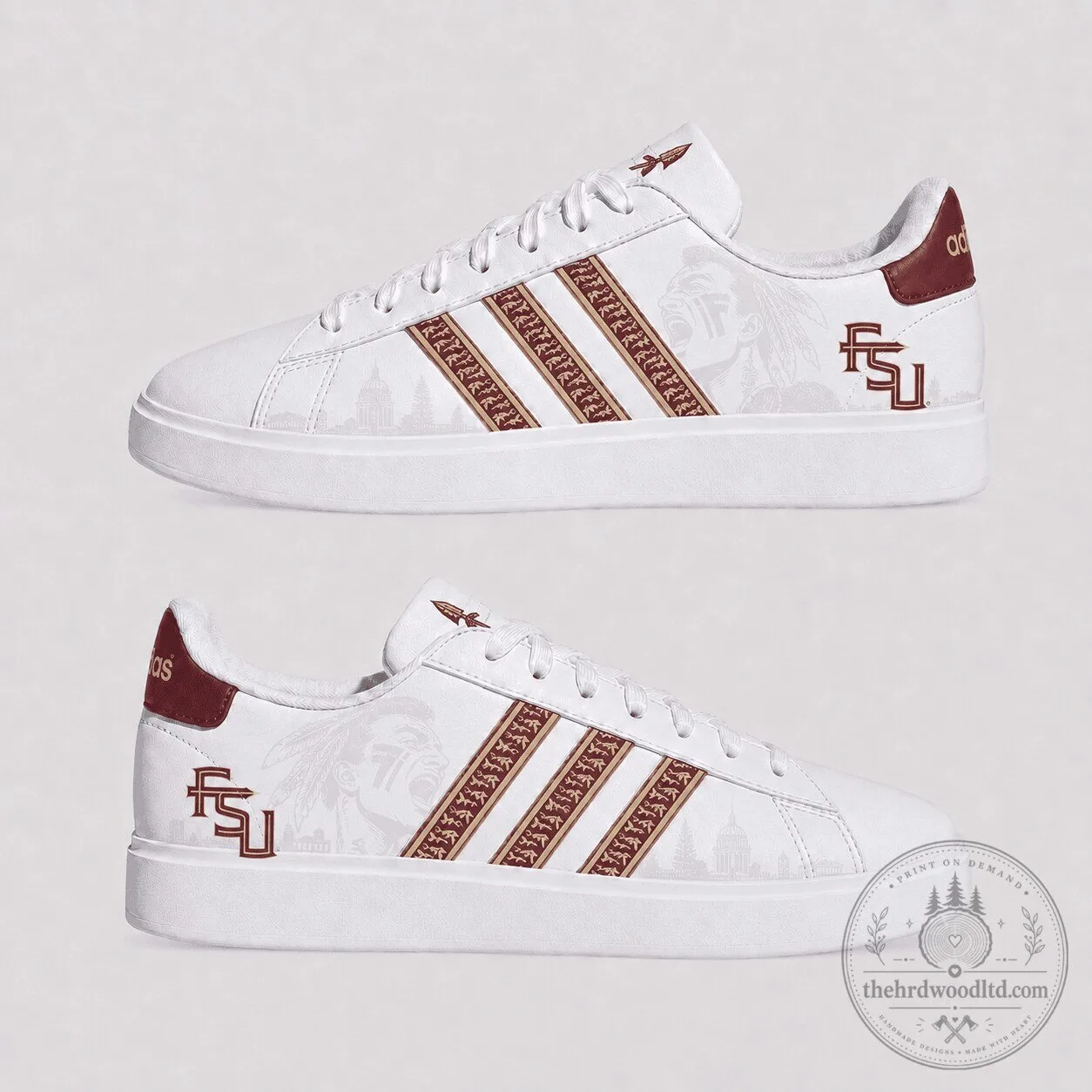 Florida State Seminoles Adidas White Athletic Shoes