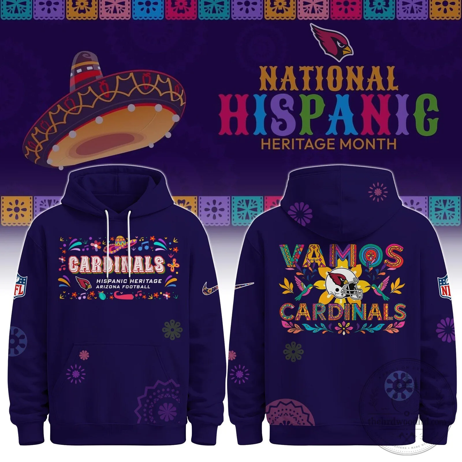 Arizona Cardinals National Hispanic Heritage Month Celebration Hoodie