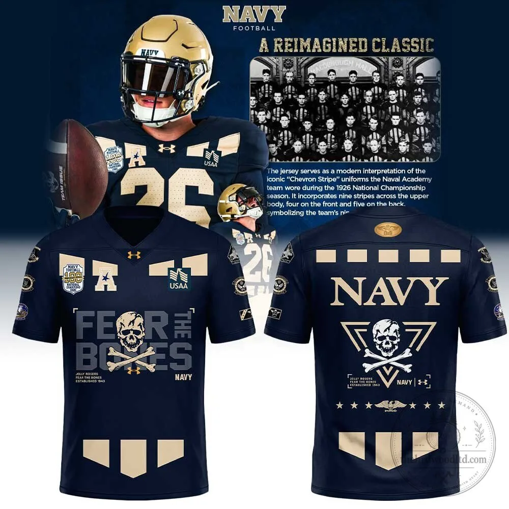 Navy Midshipmen Football 1926 National Championship Commemorative Jersey