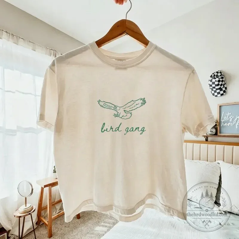 Bird Gang Eagle Graphic Cropped Short Sleeve T-Shirt