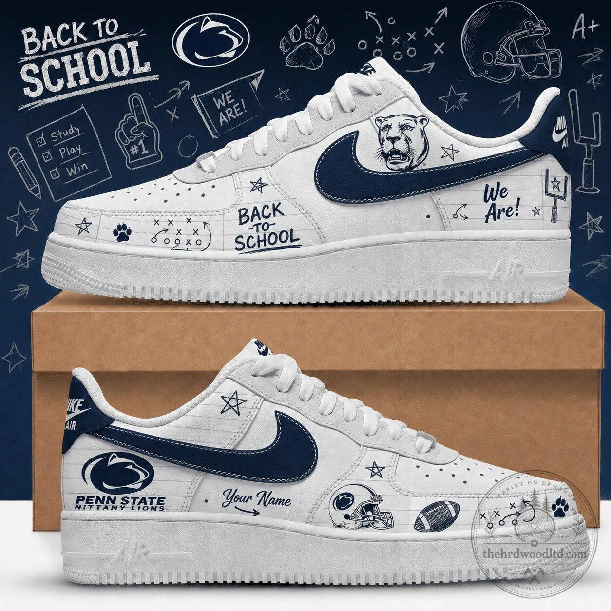 Back To School Penn State Nittany Lions Custom Shoes