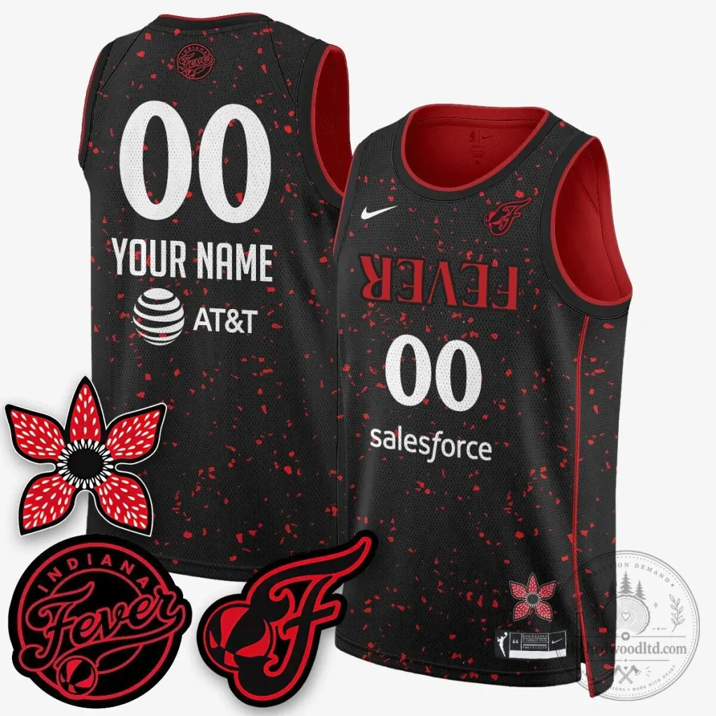 Indiana Fever Custom Stranger Things Basketball Jersey Indiana Fever Custom Stranger Things Basketball Jersey
