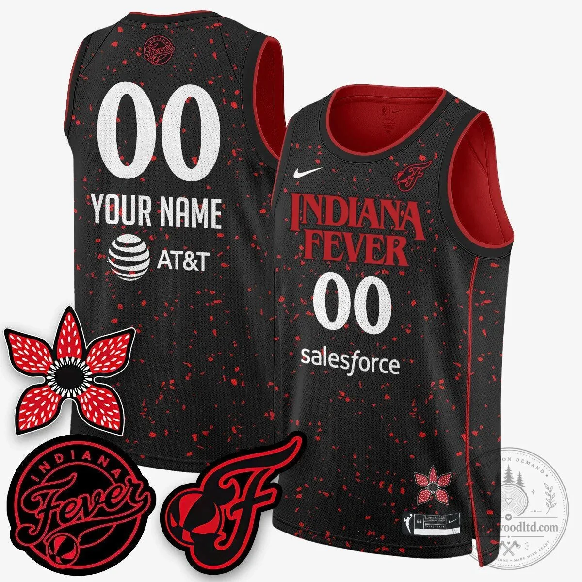 Indiana Fever Custom Stranger Things Basketball Jersey 6 Indiana Fever Custom Stranger Things Basketball Jersey
