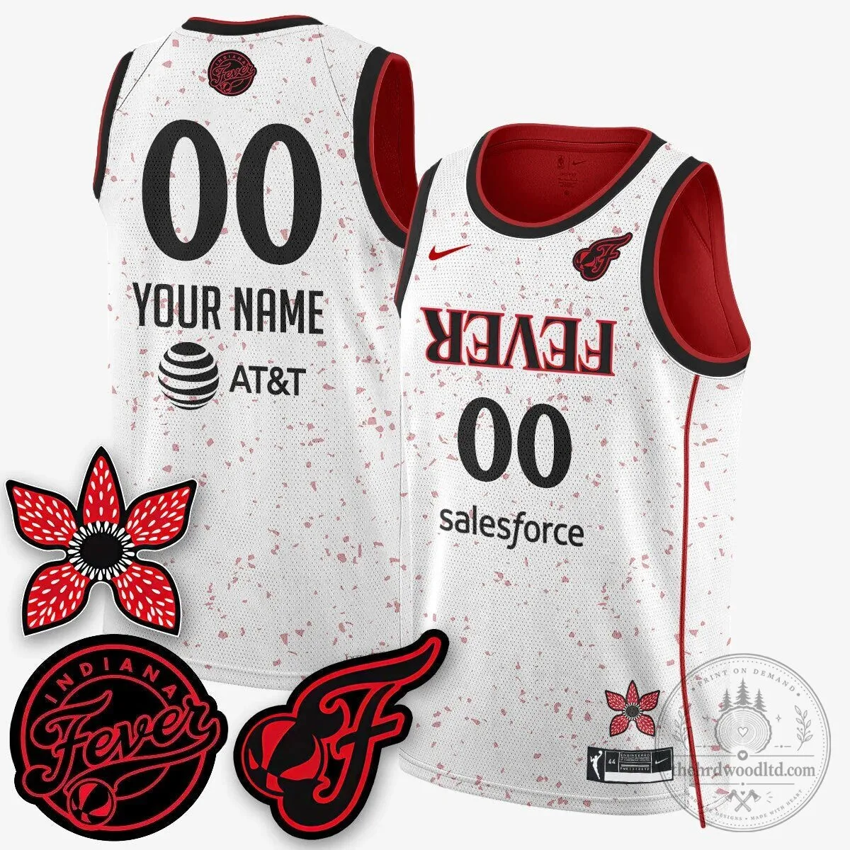 Indiana Fever Custom Stranger Things Basketball Jersey 7 Indiana Fever Custom Stranger Things Basketball Jersey