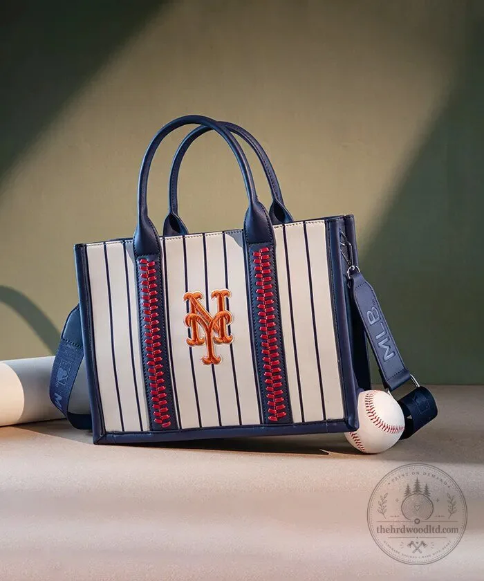 New York Mets Baseball Team Tote Bag with Embroidered Logo and Stitching 48 New York Mets Baseball Team Tote Bag with Embroidered Logo and Stitching