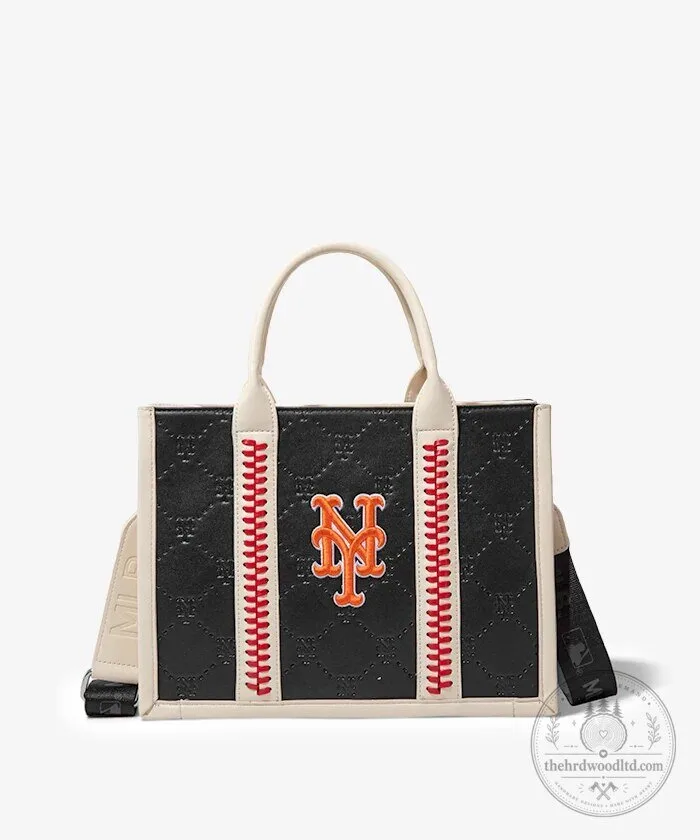New York Mets Baseball Team Tote Bag with Embroidered Logo and Stitching 51 New York Mets Baseball Team Tote Bag with Embroidered Logo and Stitching