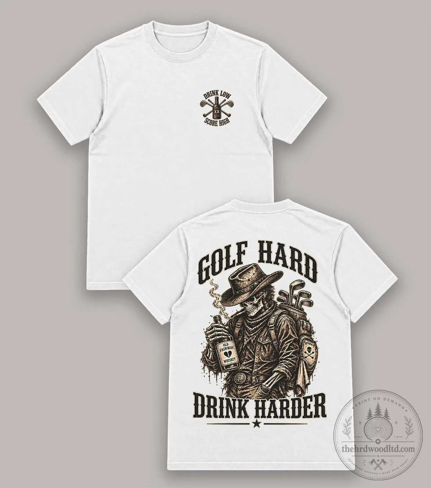 Golf Hard Drink Harder Skeleton Cowboy Shirt, Funny Golfing T-Shirt 12 Golf Hard Drink Harder Skeleton Cowboy Shirt, Funny Golfing T-Shirt