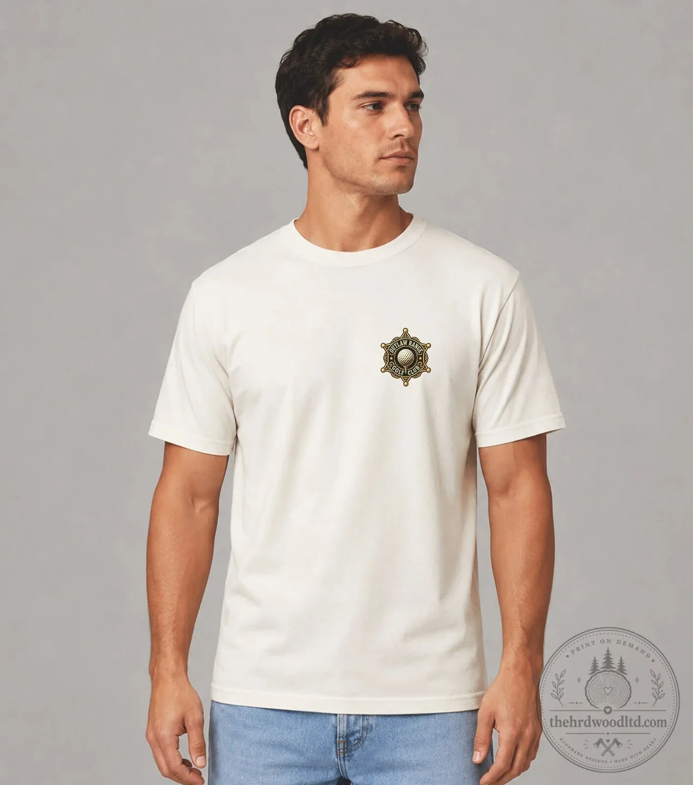 Cowboy Skull Golf Club T-Shirt Grip Tight Swing Right Outlaw Range 13 Cowboy Skull Golf Club T-Shirt Grip Tight Swing Right Outlaw Range