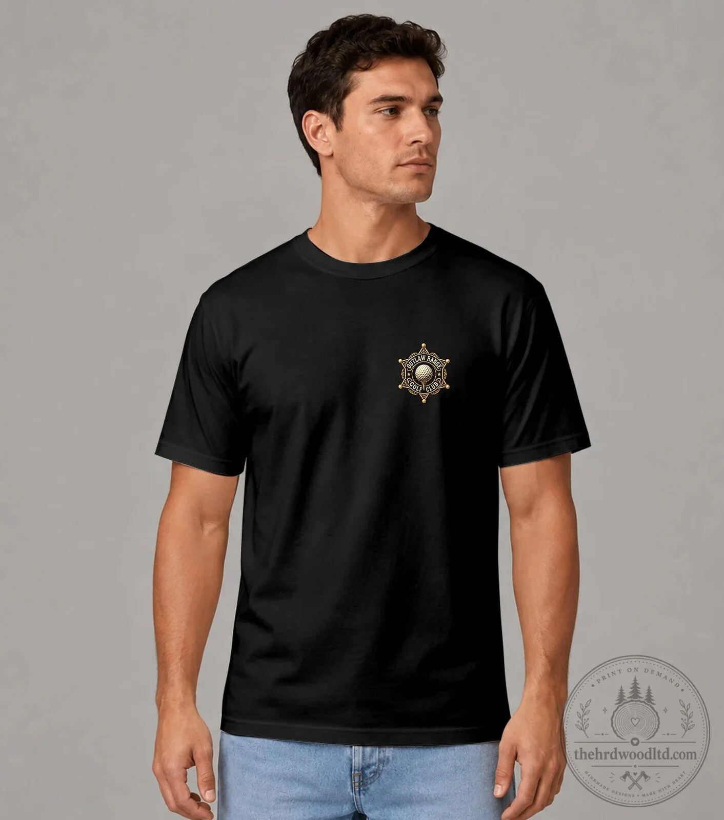 Cowboy Skull Golf Club T-Shirt Grip Tight Swing Right Outlaw Range 16 Cowboy Skull Golf Club T-Shirt Grip Tight Swing Right Outlaw Range