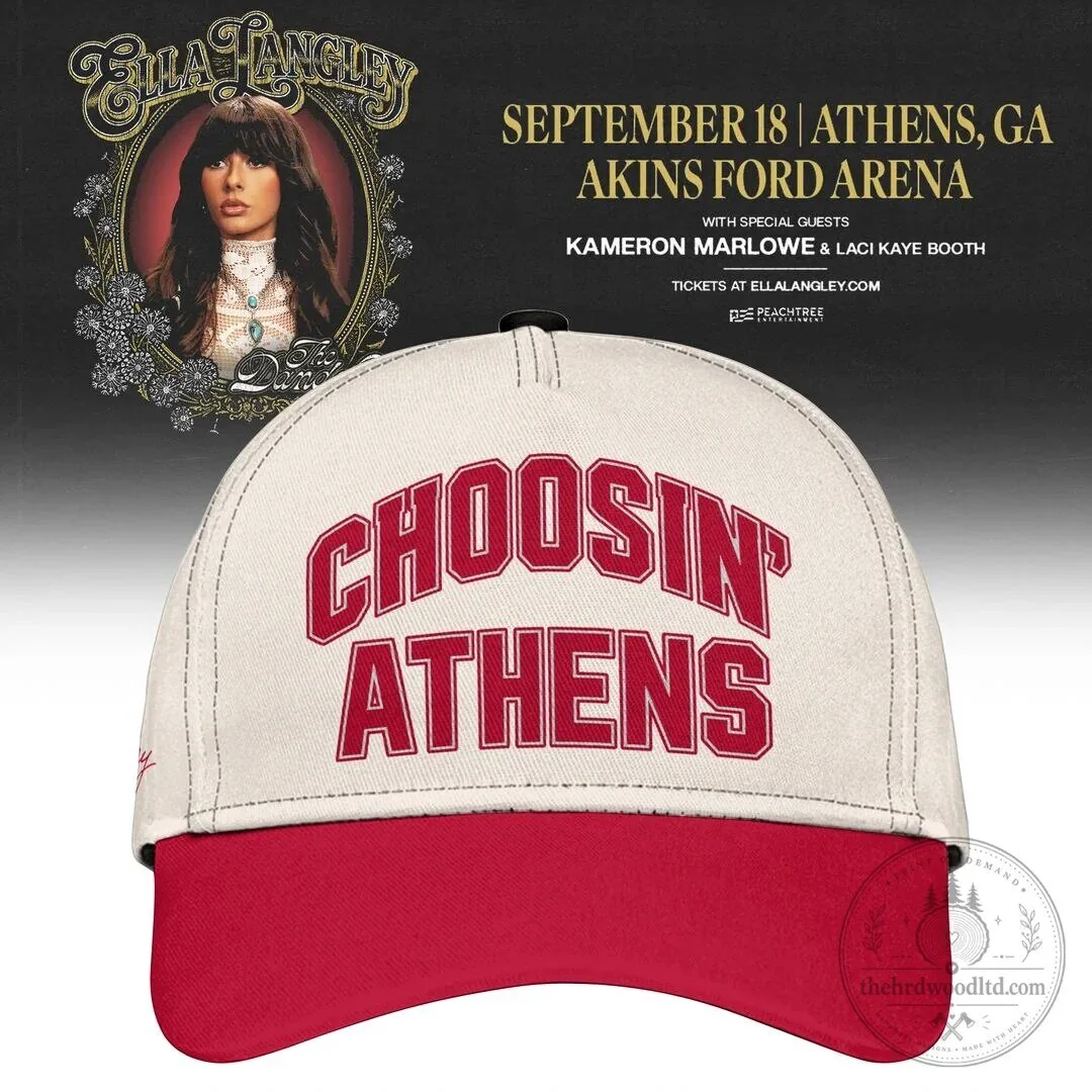 Choosing Athens Georgia Red and White Baseball Cap Hat