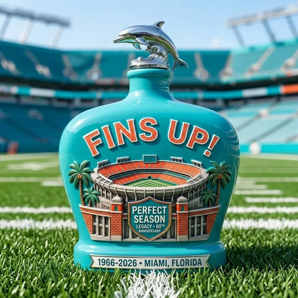 Miami Dolphins Perfect Season 60th Anniversary Commemorative Decanter