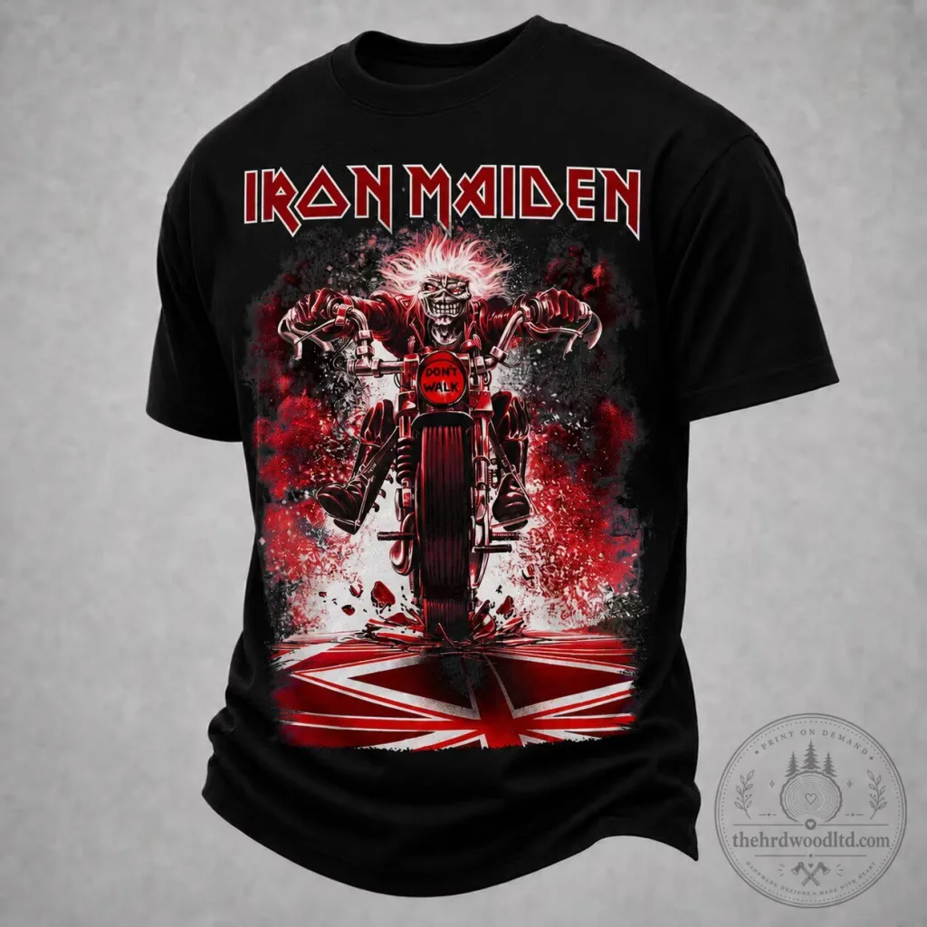 Iron Maiden Rock Band Shirt, Vintage Heavy Metal Music T-Shirt, Eddie the Head Iron Maiden Rock Band Shirt, Vintage Heavy Metal Music T-Shirt, Eddie the Head