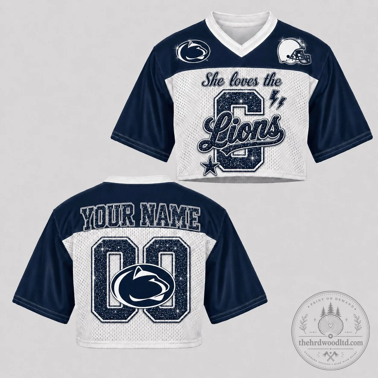 Penn State Nittany Lions Women's Football Game Day Crop Top Jersey