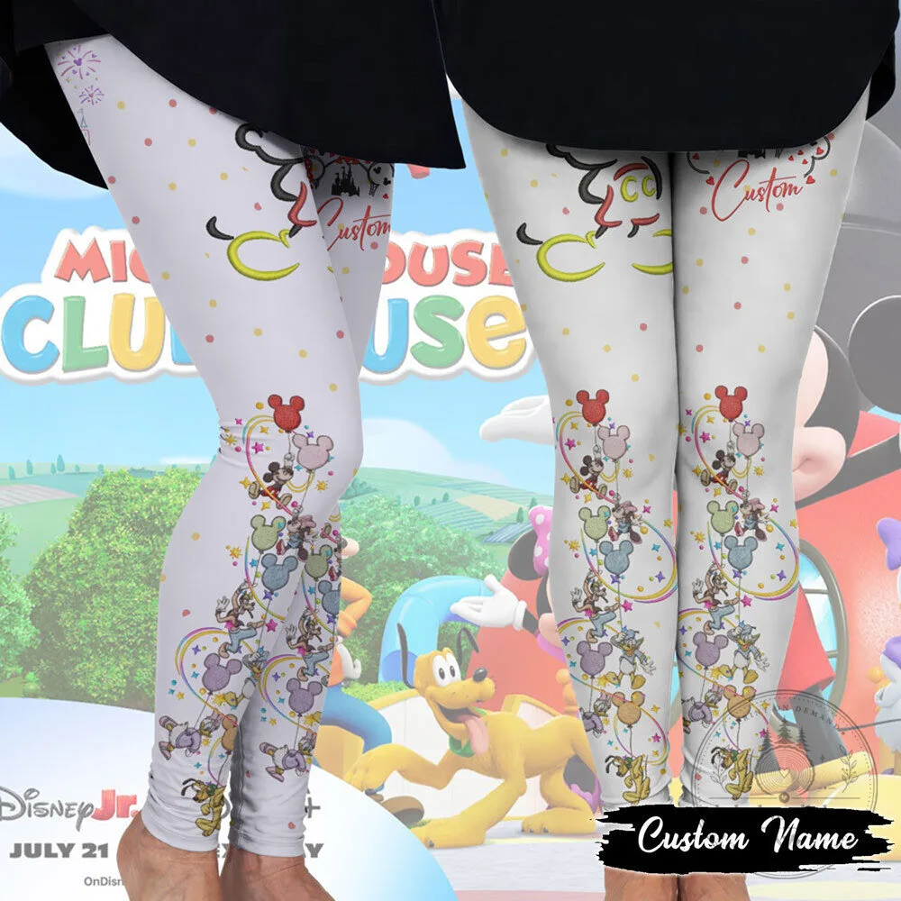 Mickey Mouse Clubhouse Balloons Custom Name Women's Leggings