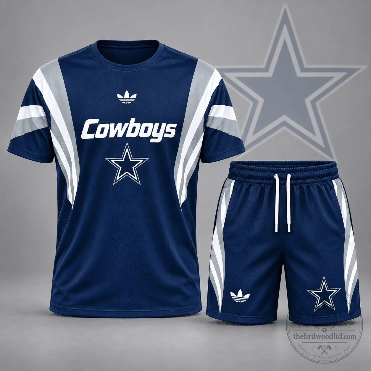 Dallas Cowboys Football Team Navy Blue Performance T-Shirt and Shorts Set