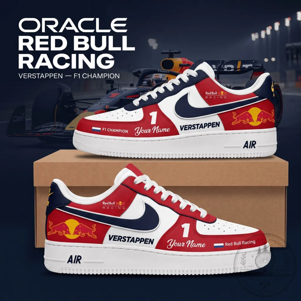 Oracle Red Bull Racing Max Verstappen F1 Champion Personalized Shoes Oracle Red Bull Racing Max Verstappen F1 Champion Personalized Shoes