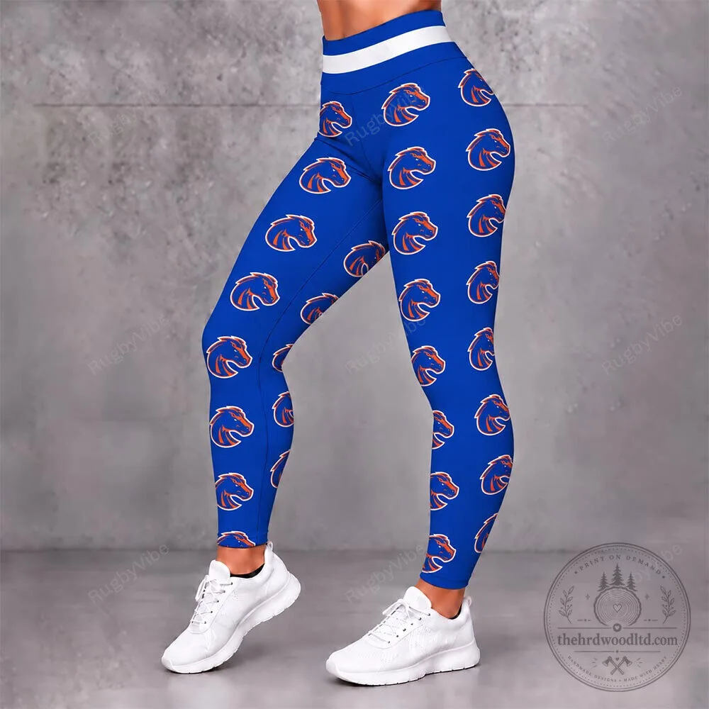 Boise State Broncos All Over Print Women's Sports Leggings