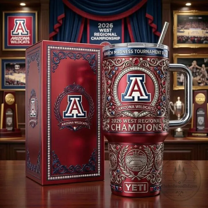 Arizona Wildcats 2026 West Regional Champions March Madness Tumbler
