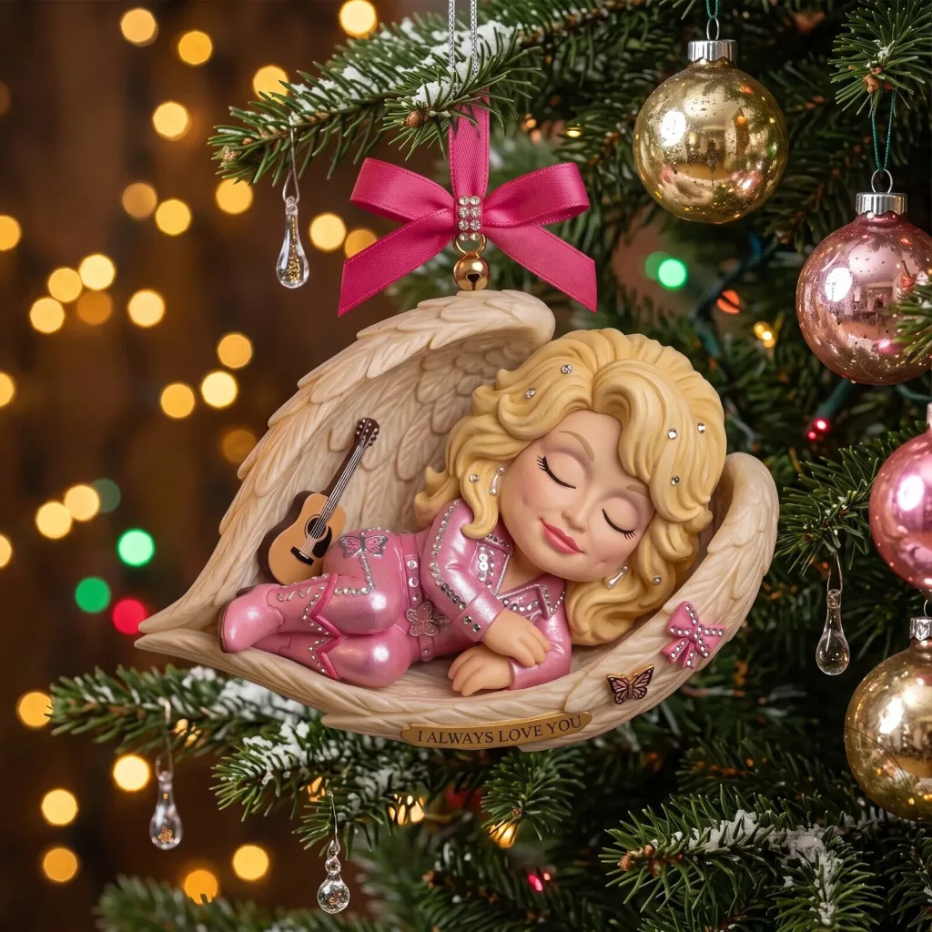 Dolly Parton I Always Love You Angel Wings Christmas Ornament Dolly Parton I Always Love You Angel Wings Christmas Ornament