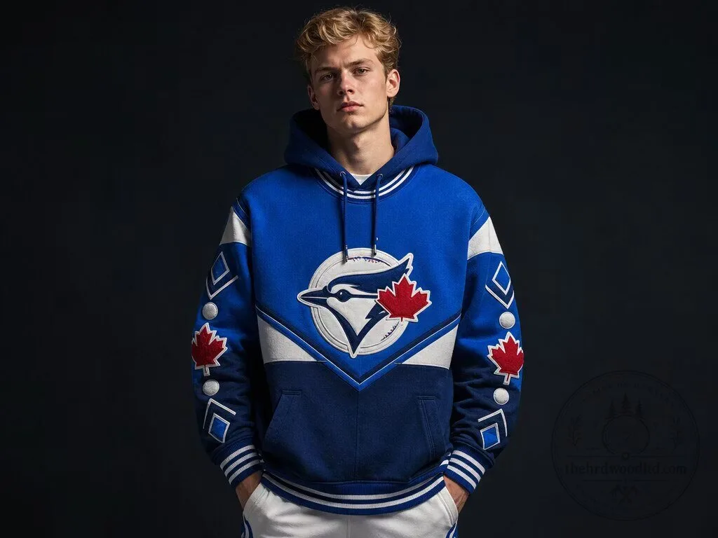 Royal Blue Hoodie featuring the Toronto Blue Jays Baseball Team Logo