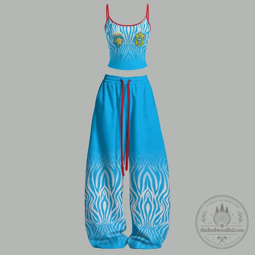 Democratic Republic of Congo Football Team Zebra Print Two-Piece Outfit