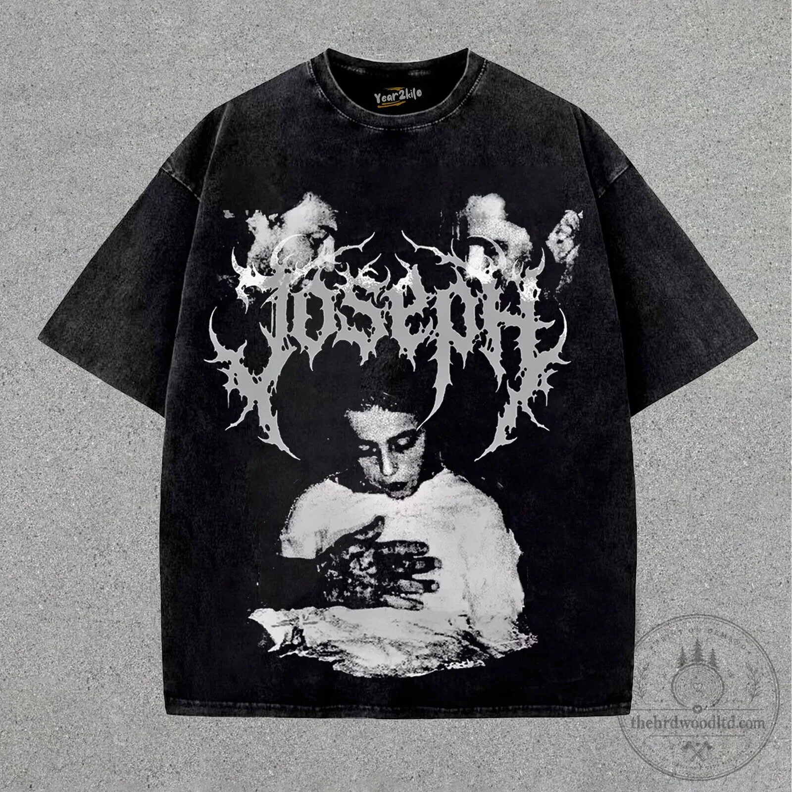 Joseph Rock Band Heavy Metal Music Fan Apparel Washed Black T-Shirt