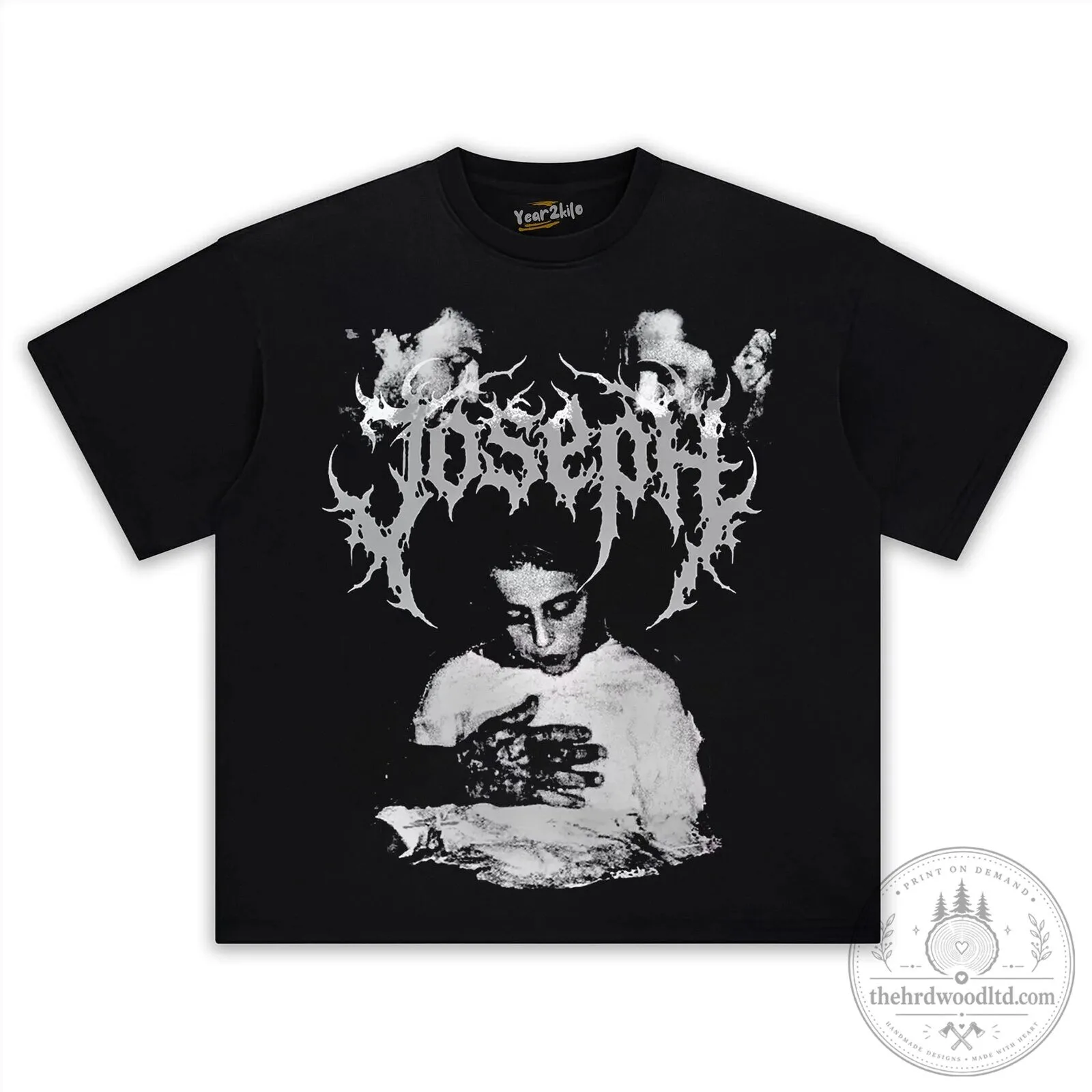 Joseph Rock Band Heavy Metal Music Fan Apparel Washed Black T-Shirt 9 Joseph Rock Band Heavy Metal Music Fan Apparel Washed Black T-Shirt
