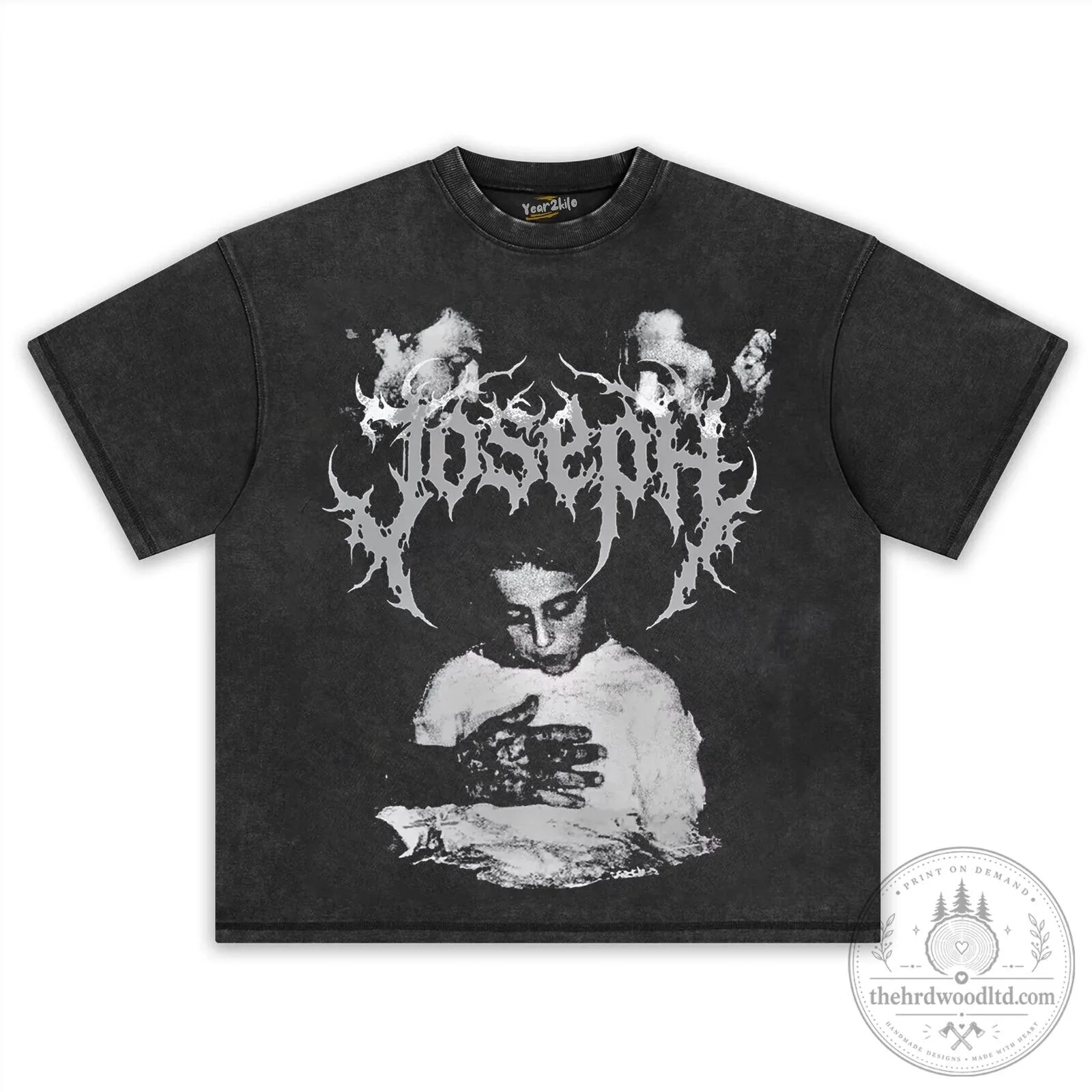 Joseph Rock Band Heavy Metal Music Fan Apparel Washed Black T-Shirt 10 Joseph Rock Band Heavy Metal Music Fan Apparel Washed Black T-Shirt