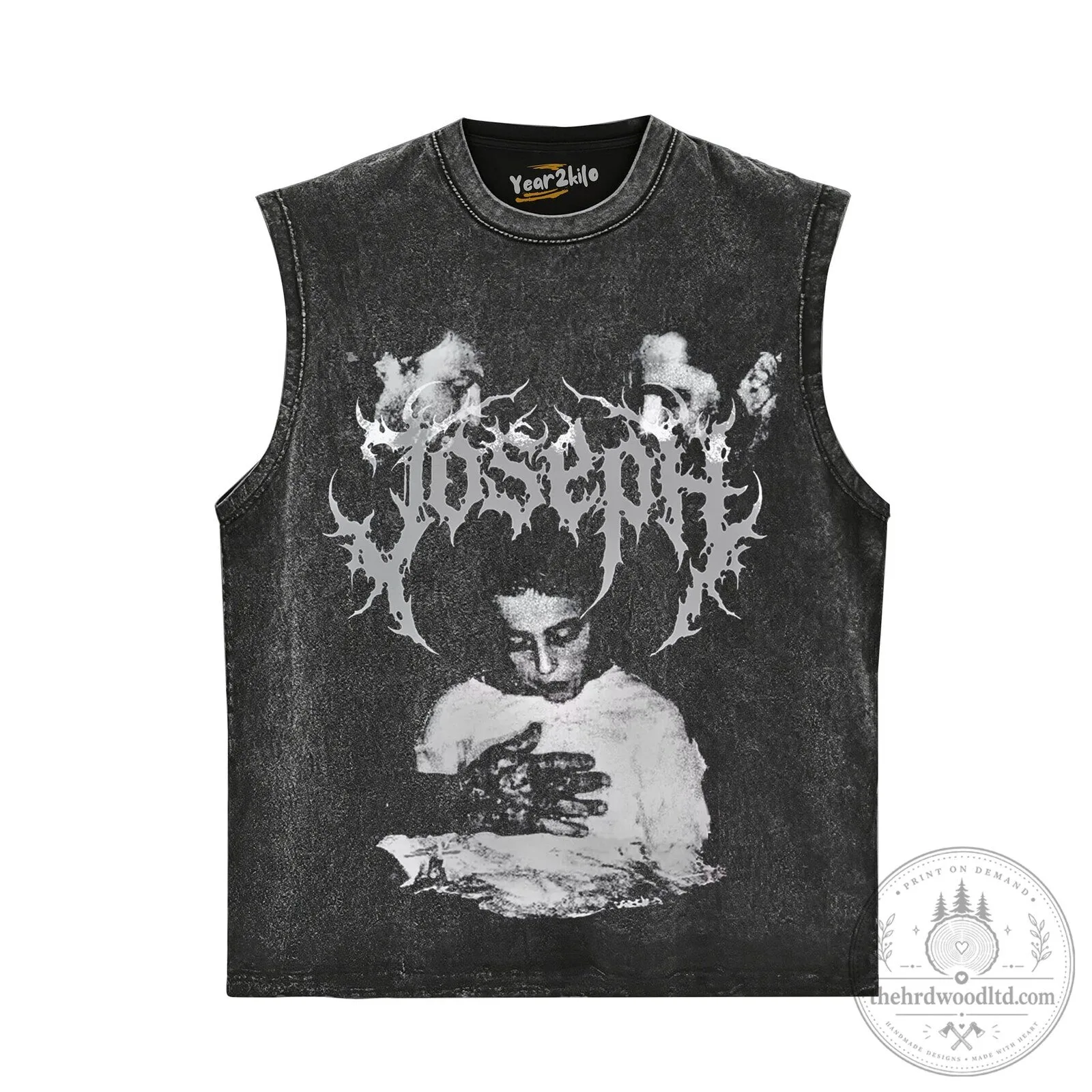 Joseph Rock Band Heavy Metal Music Fan Apparel Washed Black T-Shirt 11 Joseph Rock Band Heavy Metal Music Fan Apparel Washed Black T-Shirt
