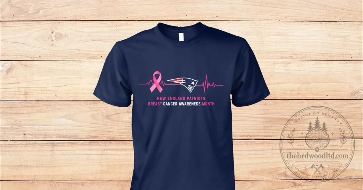 New England Patriots Breast Cancer Awareness Month Football T-Shirt