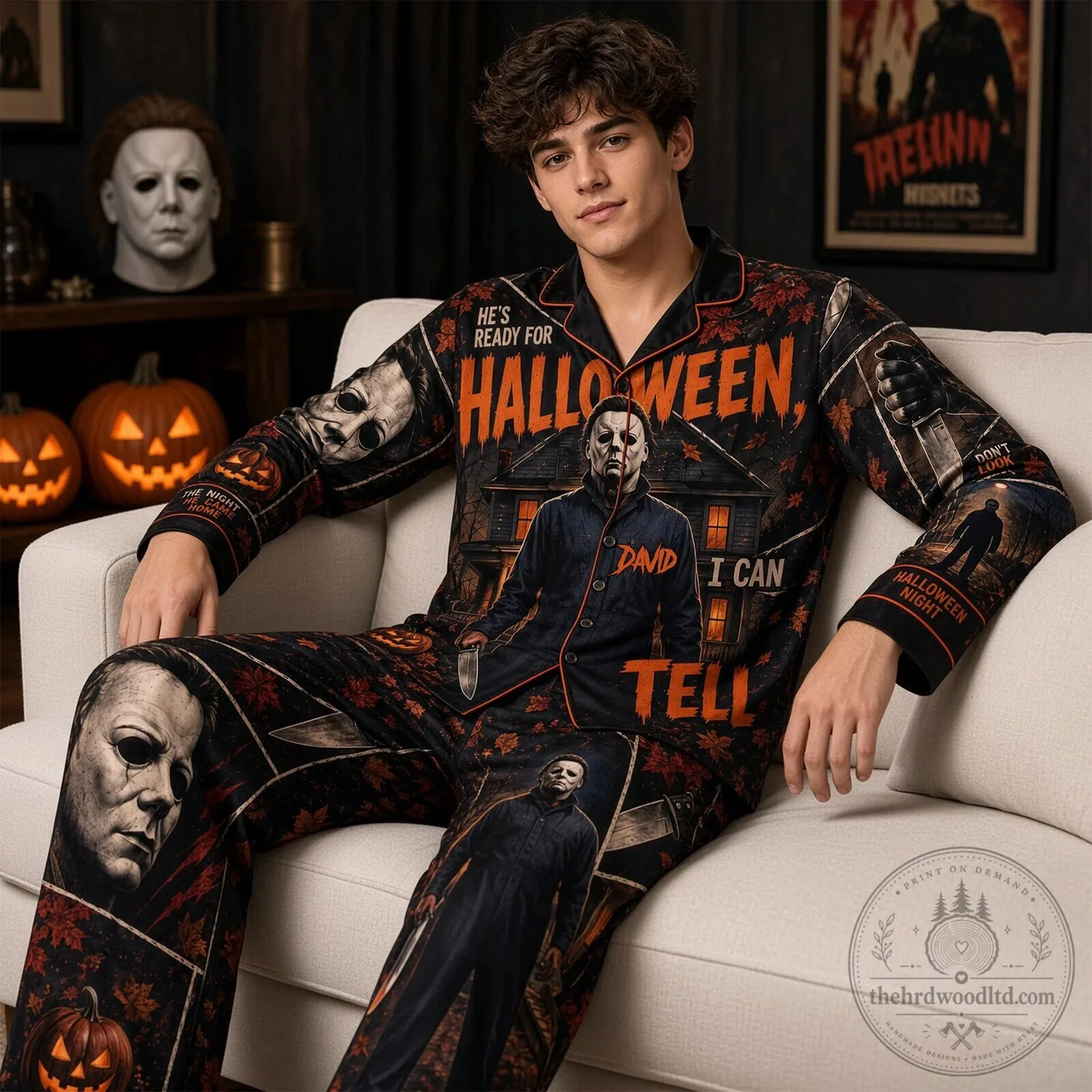 Michael Myers Halloween Horror Movie He's Ready For Halloween Pajamas Set 3 Michael Myers Halloween Horror Movie He