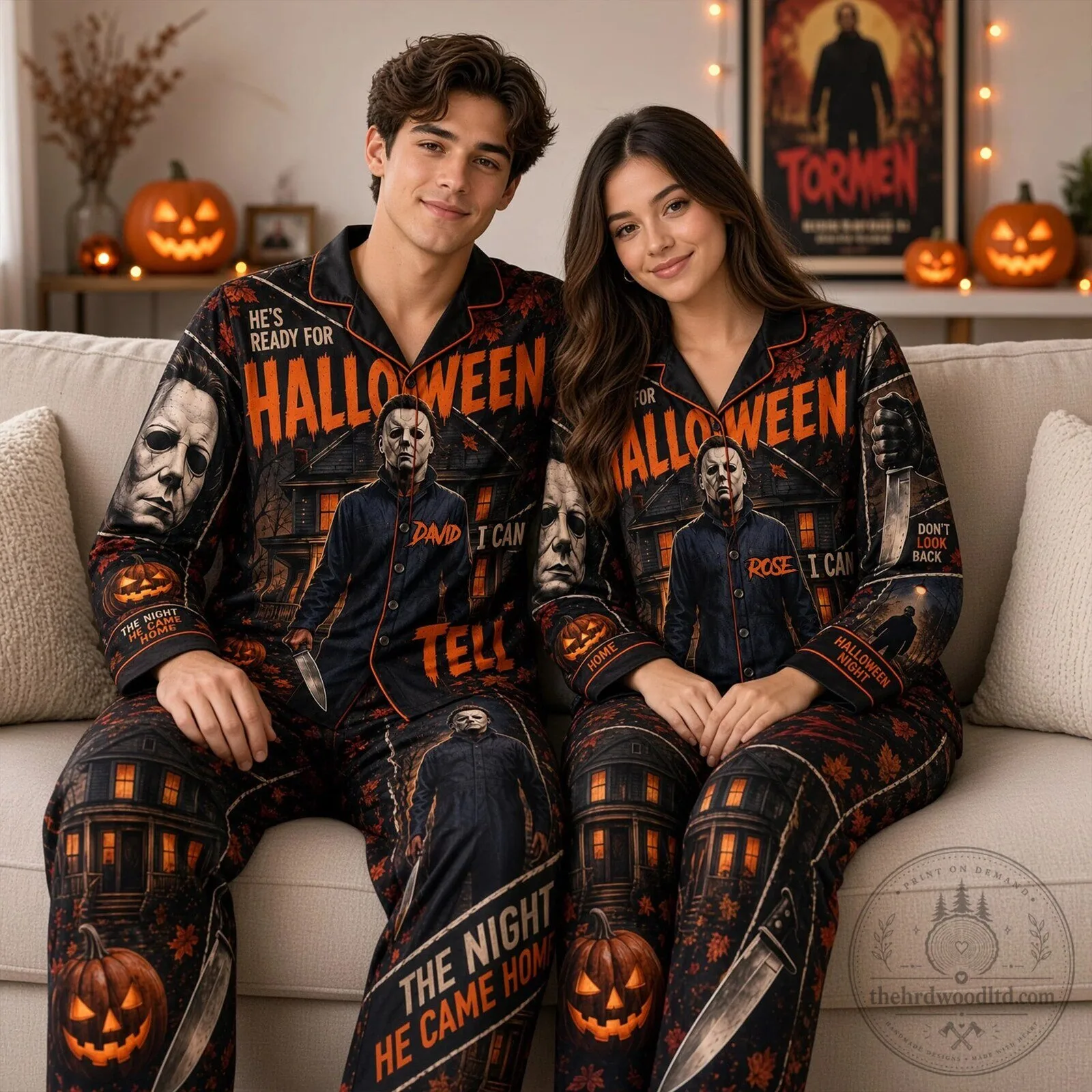 Michael Myers Halloween Horror Movie He's Ready For Halloween Pajamas Set 5 Michael Myers Halloween Horror Movie He