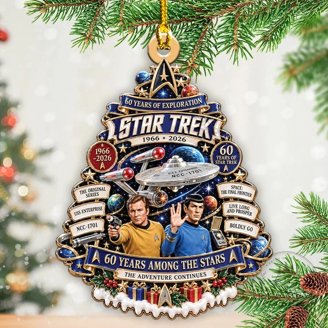 Star Trek 60th Anniversary USS Enterprise Christmas Tree Ornament