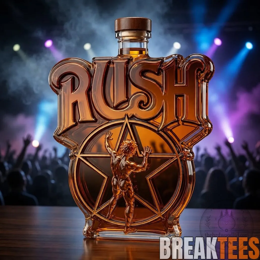 Rush Band Starman Logo Commemorative Whiskey Bottle