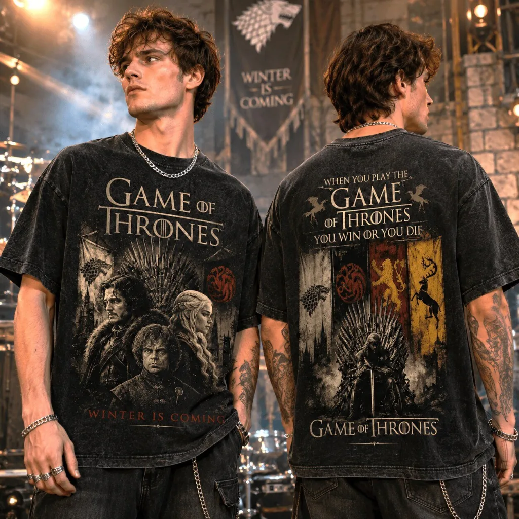 Game of Thrones Winter Is Coming Iron Throne Graphic T-Shirt Game of Thrones Winter Is Coming Iron Throne Graphic T-Shirt