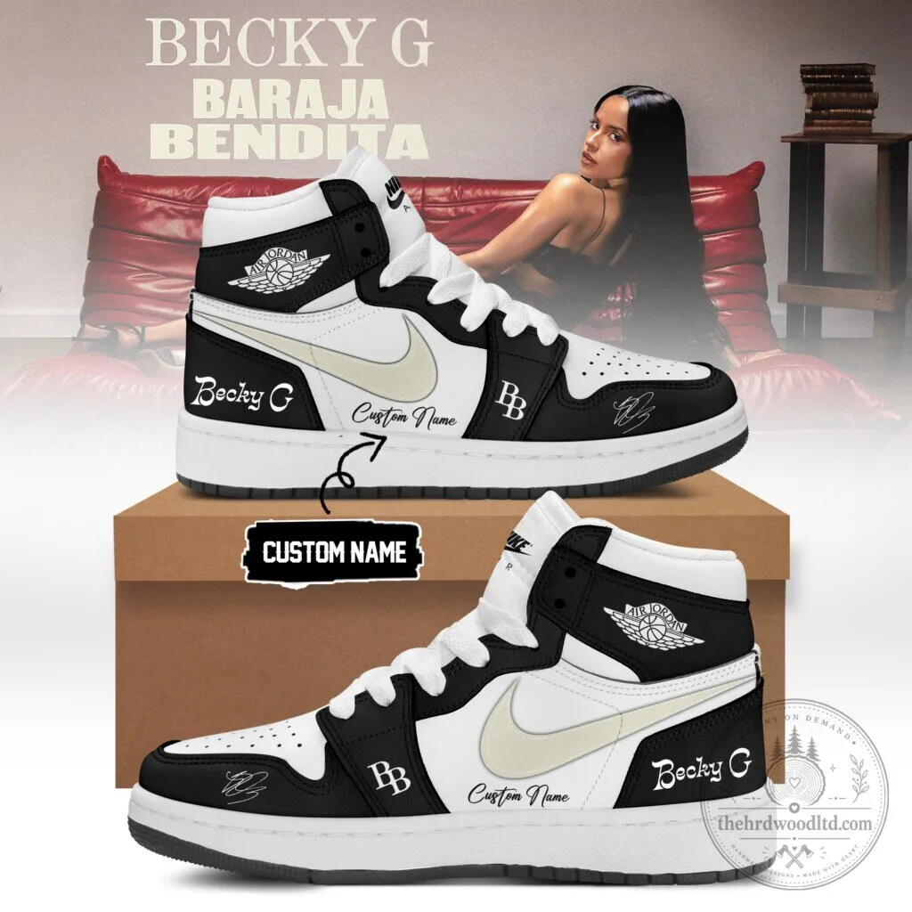 Becky G Baraja Bendita Album Custom Air Force 1 High Top Sneakers