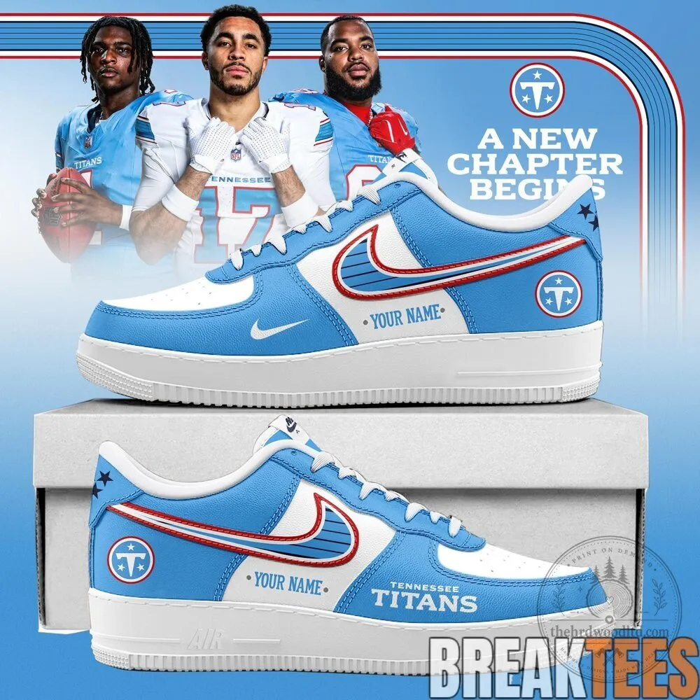 Tennessee Titans Personalized Air Force 1 Sneakers