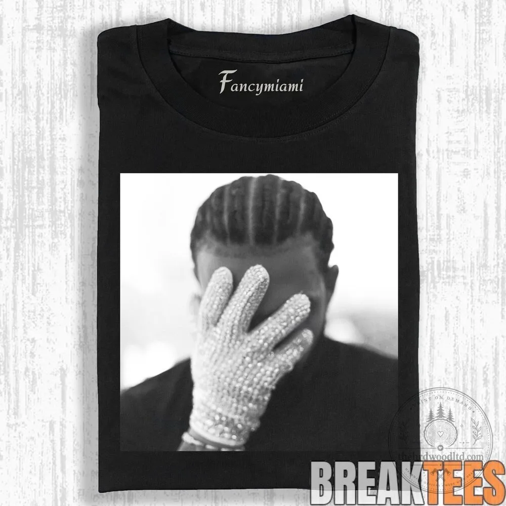 Drake Rhinestone Glove Covering Eye Black Washed T-Shirt 5 Drake Rhinestone Glove Covering Eye Black Washed T-Shirt