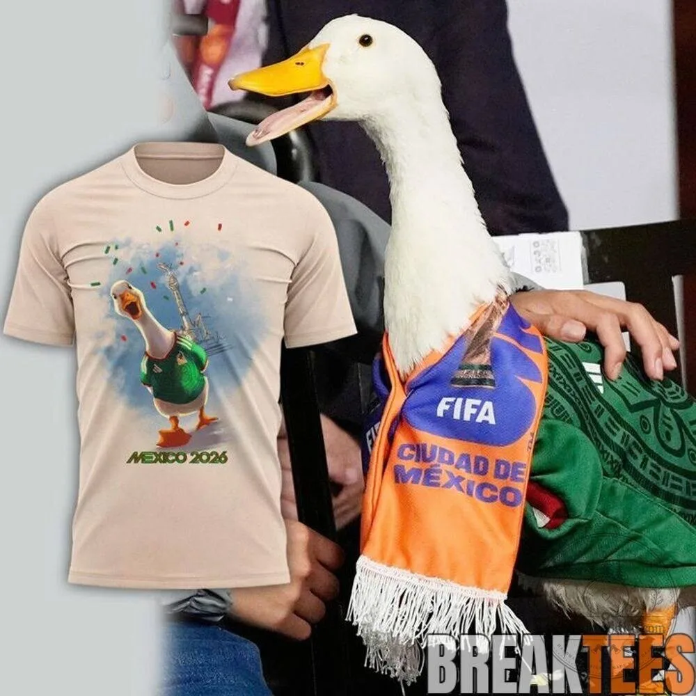Mexico 2026 World Cup Merlin The Duck Football Fan T-Shirt 3 Mexico 2026 World Cup Merlin The Duck Football Fan T-Shirt