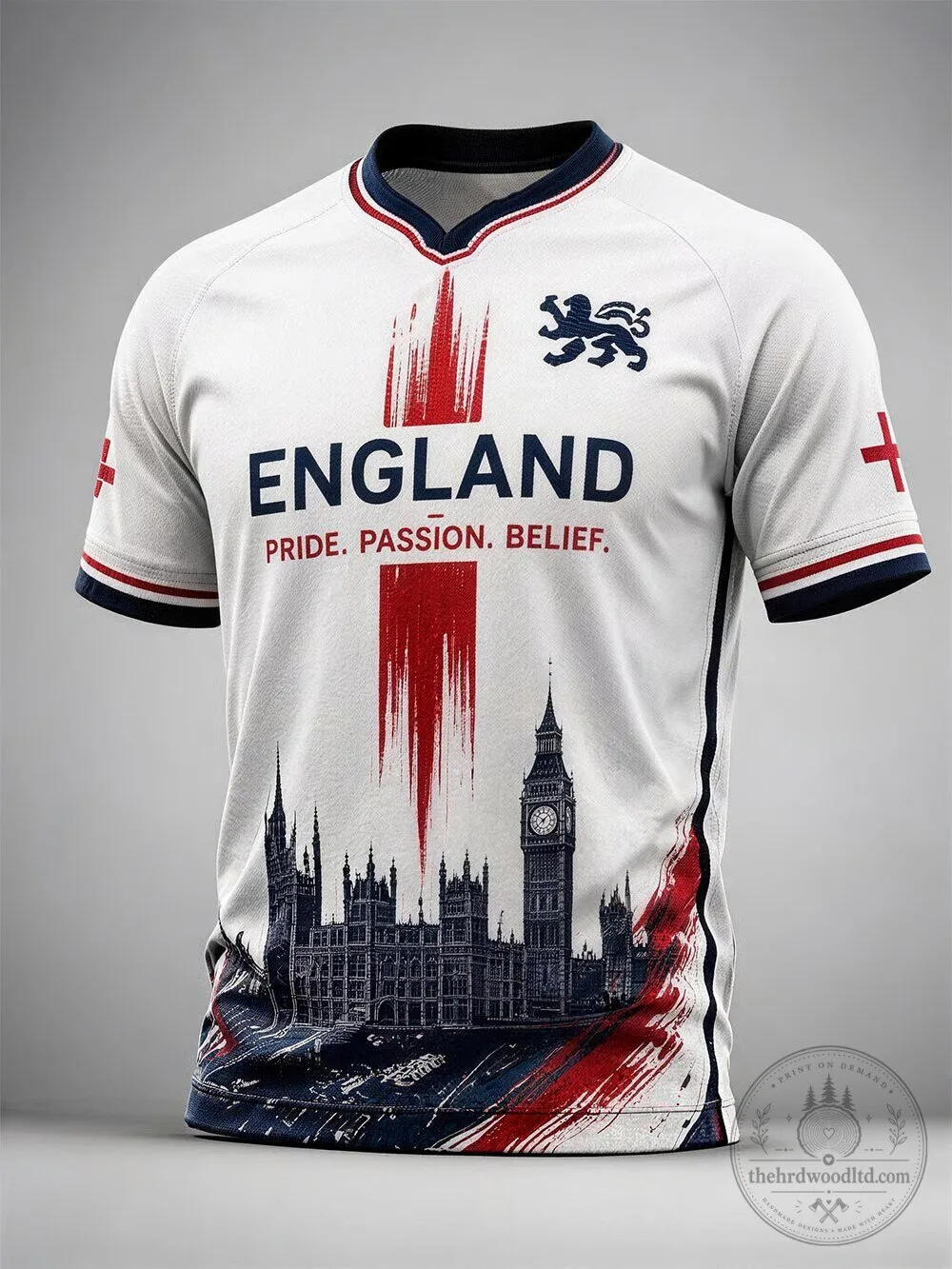 England Football Pride Passion Belief White Jersey 1 England Football Pride Passion Belief White Jersey