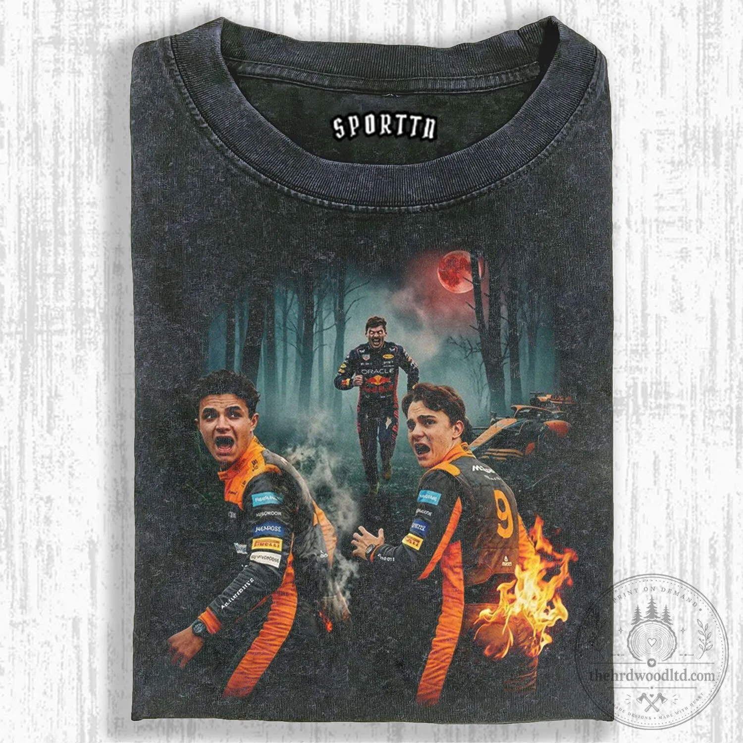 Formula 1 Racing T-Shirt featuring Max Verstappen, Lando Norris, and Oscar Piastri